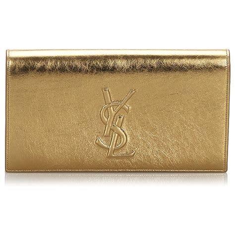 Pochette belle de jour leather clutch bag Yves Saint Laurent 